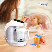 Load image into Gallery viewer, TCBunny Baby Food Maker Processor | 7 in 1 Meal Station with Steam Cooker, Blender, Chopper, Defroster, Reheater, Disinfector, Auto Cleaning Function, 20 Oz Tritan Stirring Cup, White