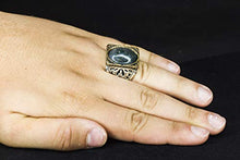 Load image into Gallery viewer, Falcon Jewelry 925 Sterling Silver Mens Ring, Moss Agate Natural Gemstone, Free Express SHİPPİNG
