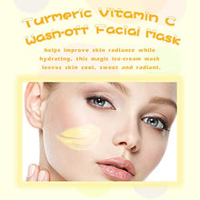 Load image into Gallery viewer, ANAIRUI Turmeric Vitamin C Wash-off Facial Mask, Hydrate & Glow Ice-Cream Mask, Hydrating, Revitalizing, Boost Radiance for Dry, Dull Skin, 3.52 oz