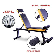 Load image into Gallery viewer, Antetek Adjustable Weight Bench Utility Exercise Workout Bench Flat/Incline/Decline Bench Press for Home Gym, Easy & Fast Folding