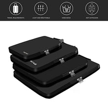 Load image into Gallery viewer, BAGAIL 4 Set/6 Set Compression Packing Cubes Travel Expandable Packing Organizers(Black,4 Set)