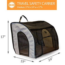 Load image into Gallery viewer, K&H Pet Products Travel Safety Carrier for Pets Gray/Black Medium 24 X 19 X 17 Inches