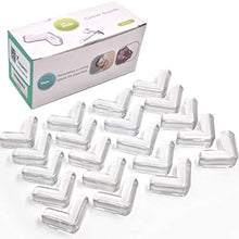Load image into Gallery viewer, Clear Edge Bumpers (20-Pack) Corner Protectors for Baby Safety from Table Corners, Best High Resistant Furniture Corner Bumper, Child Proof Rubber Cabinet Cushion Cover, Plastic Covers