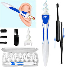 Load image into Gallery viewer, WAXIWAY Q-Grips Ear Wax Remover Kit | 3-in-1 Ear Cleaner + Silicone Ear Wax Removal Tool w/ 16 Replacement Ear Cleaner Spiral Tips | Reusable Q Grip Earwax Removal Kit Safe for Adults, Kids & Toddlers