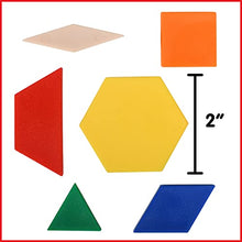 Load image into Gallery viewer, edxeducation Plastic Pattern Blocks - Set of 250 - Early Geometry Skills - Math Manipulative for Shape Recognition, Symmetry, Patterning and Fractions - Ages 4+