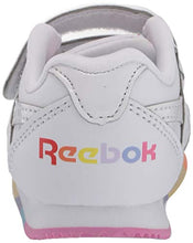 Load image into Gallery viewer, Reebok Baby-Girl's Royal Cljog 2 KC Sneaker, White/Radiant Red/Sunbaked Orange, 10 M US Infant