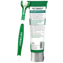 Load image into Gallery viewer, Vet’s Best Dog Toothbrush and Enzymatic Toothpaste Set | Teeth Cleaning and Fresh Breath Kit with Dental Care Guide | Vet Formulated