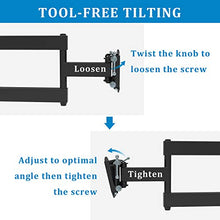 Load image into Gallery viewer, FOZIMOA Full Motion TV Wall Mount Bracket for 28-70 inch Flat Curved TVs, up to 110 lbs and VESA 600x400mm, with Tilt and Swivel Articulating Arms - Single Stud Install