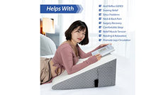 Load image into Gallery viewer, Forias Wedge Pillows 12" Bed Wedge Pillow for Sleeping Acid Reflux After Surgery Triangle Pillow Wedge for Sleeping Gerd Snoring, Air Layer Wedge Cover|Memory Foam Top