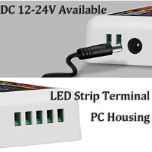 Load image into Gallery viewer, Mi Light Wireless 2.4G RF RGB + White/Warm White Controller Kit, 4 x Controllers and 4-Zone Remote, Wi-Fi Bridge Compatible, 4CH Multicolor RGBW/RGBWW LED Strip Light Controller