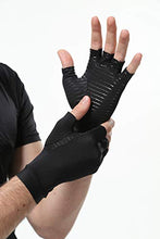 Load image into Gallery viewer, COPPER HEAL Arthritis Compression Gloves - Copper Glove for Rheumatoid Arthritis, Carpal Tunnel, RSI , Osteoarthritis & Tendonitis - HALF Finger