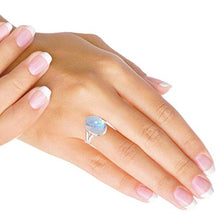 Load image into Gallery viewer, 925 Sterling Silver Women Jewelry Natural Rainbow Moonstone Ring Size 8