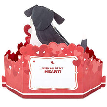 Load image into Gallery viewer, Hallmark Paper Wonder Pop Up Valentines Day Card with Sound and Motion (Dog)
