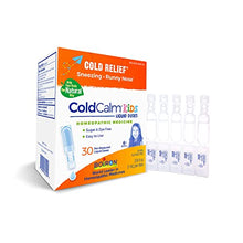 Load image into Gallery viewer, Boiron ColdCalm Kids Single-Use Drops for Relief from Cold Symptoms of Sneezing, Runny Nose, and Nasal Congestion - Sterile and Non-Drowsy Liquid Doses - 30 Count