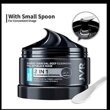 Load image into Gallery viewer, Peel Off Face Mask, JVR Blackhead Remover Mask for Men, Women, Charcoal Peel Off Black Mask, Facial Mask Purifying and Deep Cleansing for All Skin Types 4.23 OZ