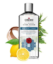 Load image into Gallery viewer, Cremo Rich-Lathering Blue Cedar & Cypress Body Wash, A Woodsy Scent with Notes of Lemon Peel, Cypress and Cedar, 16 Fl Oz (2-Pack)