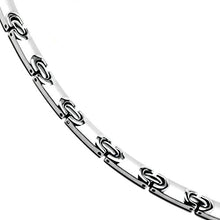 Load image into Gallery viewer, Accents Kingdom Men's Titanium Magnetic Power Flat Link Golf Necklace 24"