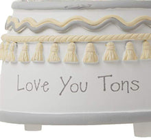 Load image into Gallery viewer, Precious Moments Resin/Glass Love You Tons Elephant Musical Snow Globe, Gray Chevron