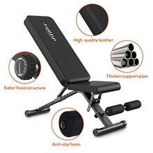 Load image into Gallery viewer, Weight Bench Adjustable Workout Bench Press Foldable Incline/Decline Lifting Exercise Bench Strength Training Benches for Home Gym