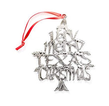 Load image into Gallery viewer, USA Handcrafted Texas TX Holiday Keepsake Christmas Ornament Pewter