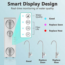 Load image into Gallery viewer, AWater 1 RO Reverse Osmosis Water Filtration System TDS Reduction 500 GPD High Flow Tankless Smart Faucet USA Tech