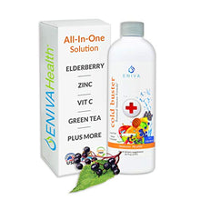 Load image into Gallery viewer, Eniva Elderberry Sambucus Immune Syrup, Vitamin C, Ionic ZINC, Vitamin D, Echinacea, Antioxidants & More, All-in-One Liquid, Extra Strength, Low Carb, Low Sugar, Keto Friendly, 16 oz, USA Made