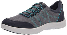 Load image into Gallery viewer, Clarks womens Adella Holly Sneaker, Navy Textile, 10 US