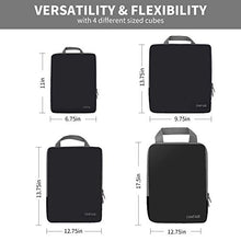 Load image into Gallery viewer, BAGAIL 4 Set/6 Set Compression Packing Cubes Travel Expandable Packing Organizers(Black,4 Set)