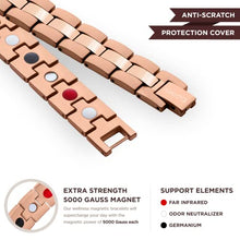 Load image into Gallery viewer, IONICO Rose - Gold Magnetic Therapy Bracelet for Women | Reliefs Arthritis, Carpal Tunnel, migraine, Pain, Blood Pressure | Strong Alternative Medicine Health Energy with Unique Healing Power