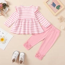 Load image into Gallery viewer, 2T Girl Clothes 3T Toddler Girl Clothes Ruffle Long Sleeve Shirt Solid Pants Toddler Cute Outfits 2 3 Year Old Girl Clothes