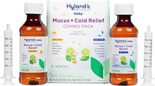 Load image into Gallery viewer, Hyland’s Naturals Baby Mucus and Cold Relief, Day & Night Value Pack, Infant And Baby Cold Medicine, Decongestant And Cough Relief, 8 Fl Oz
