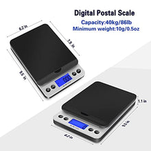 Load image into Gallery viewer, THINKSCALE Shipping Scale, 86lb Postal Scale with Hold and Tear Function, 5 Units, Auto-Off, Postage Scale for Packages Mailing Small Business, Battery Included