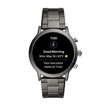 Load image into Gallery viewer, Fossil Gen 5 Carlyle HR Heart Rate Stainless Steel Touchscreen Smartwatch, Color: Smoke (Model: FTW4024)