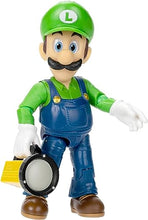 Load image into Gallery viewer, The Super Mario Bros. Movie - 5 Inch Action Figures Series 1 – Luigi Figure with Flashlight Accessory