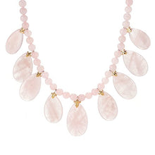 Load image into Gallery viewer, Michael Valitutti Palladium Silver Rose Quartz Multi Drop Beaded Necklace