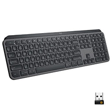 Load image into Gallery viewer, Logitech MX Keys Advanced Wireless Illuminated Keyboard, Tactile Responsive Typing, Backlighting, Bluetooth, USB-C, Apple macOS, Microsoft Windows, Linux, iOS, Android, Metal Build - Graphite