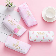Load image into Gallery viewer, Clearance Sale!DEESEE(TM) Pink Pineapple Pencil Case Cosmetic Bag Makeup Pouch Pencils Box (A)