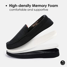 Load image into Gallery viewer, COASIS Men's Moccasin Slipper Memory Foam House Shoe Anti-Slip Sole Indoor Outdoor