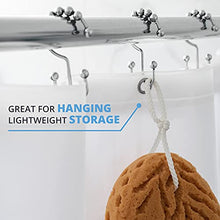 Load image into Gallery viewer, Maytex Shower Curtain Hooks Rust-Resistant Metal Double Roller Glide, Rings for Bathroom, Set of 12, Chrome
