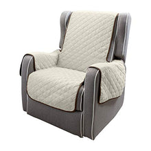 Load image into Gallery viewer, Home Details Quilted Reversible Furniture Protector Slipcover, Good for Dog Hair, Dust & Spills, Machine Washable, Recliner, Chocolate-Taupe
