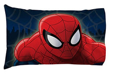 Load image into Gallery viewer, Jay Franco Spiderman Saving The Day 4 Piece Full Sheet Set (Offical Marvel Product), Blue