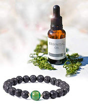 Load image into Gallery viewer, Lightock Triple Protection Bracelet Lava Rock/Terahertz/Green Agate 8mm Beads Healing Energy Crystal Essential Oil Diffuses Yoga Friendship Bracelets(3pcs)
