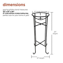 Load image into Gallery viewer, Alpine Corporation 24" Tall Indoor/Outdoor Metal Gazing Globe Display Stand