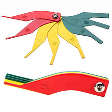 Load image into Gallery viewer, BSBMIEQM Brake Lining Thickness Gauge, Car Automotive Brake Pad Measuring Ruler Tool, Measure Disc and Drum Brake Pads Feeler Gauge, Color-Coded,SAE & Metric,Durable Steel Brake Rotor Gauge