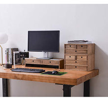 Load image into Gallery viewer, Kirigen Drak Brown Wood Desktop Storage Cabinet/Workspace Document Office necessity Organizer with 4 Drawers/Home,office Letter Mail Sorter with 3 levels/Hold Makeup Box (BR, 3-layer &4 drawers)
