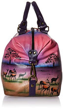 Load image into Gallery viewer, Anna by Anuschka Women's Genuine Leather Medium Shoulder Hobo | Hand Painted Original Artwork | Serengeti Sunset, One Size