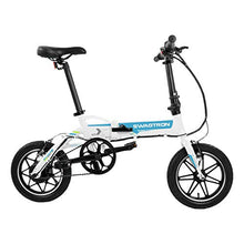 Load image into Gallery viewer, SWAGTRON SWAGCYCLE EB5 Plus Folding Electric Bike with Removable Battery | City eBike with Pedals & Swappable 36V Battery | 14” Wheels, 250W Motor, Built-in Carry Handle (White)