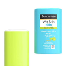 Load image into Gallery viewer, Neutrogena Wet Skin Kids Water Resistant Sunscreen Stick, Kids Sunscreen for Face and Body, Broad Spectrum SPF 70 UVA/UVB Sun Protection, Oil-Free & Hypoallergenic, 0.47 oz