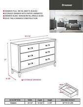 Load image into Gallery viewer, Kings Brand Furniture – Ambroise 6-Piece King Size Bedroom Set, Grey/Black. Bed, Dresser, Mirror, Chest & 2 Night Stands