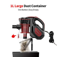 Load image into Gallery viewer, INSE Vacuum Cleaner Corded I5 Stick Vacuum Cleaner 18KPA Powerful Suction 600W Motor Multipurpose 3 in 1 Handheld Vacuum Cleaner Vermilion